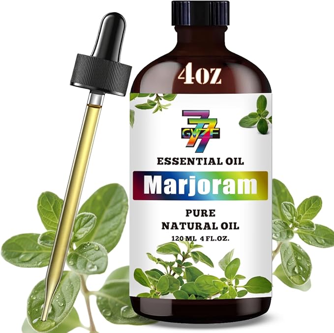 Marjoram Essential Oil (4 oz/120 ml) — Marjoram Oils for Aromatherapy, diffusers, humidifiers, Home fragrances, DIY Skincare, soap Making, DIY Candle Making, Relaxation, Yoga, and Meditation - Bloomnest
