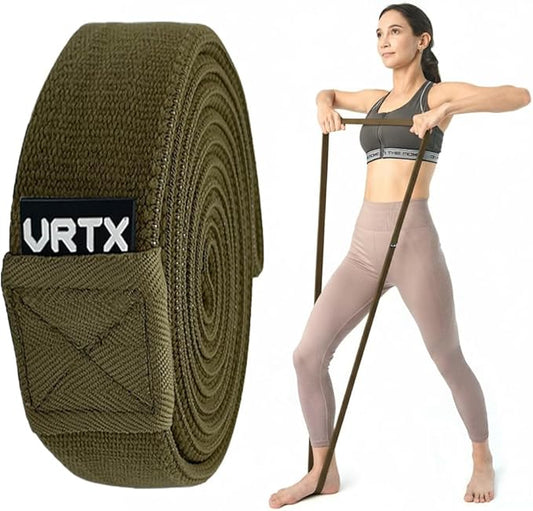 VRTX Fabric Resistance Bands for Men & Women | Long Exercise Band for Workout, Stretch, Yoga, Full Body Training | Soft Mesh Cloth, Non-Slip, High Durability Straps – Single Pack - Bloomnest