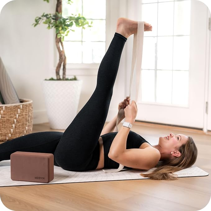 WeGym Yoga Straps, Adjustable Strap for Stretching at Home, Essential Accessories for Yoga, Pilates, Physical Therapy, Mobility Workouts - Bloomnest