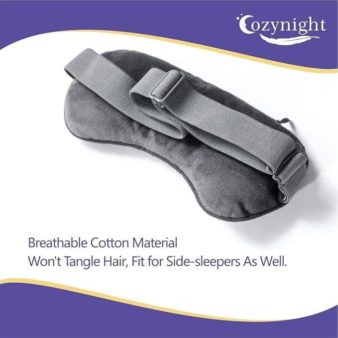 Cozynight Weighted Lavender Eye Mask for Sleeping, Yoga, Dry Eyes, Headache, Migraine Relief - Great Relaxation Gifts for Mom, Dad, Women, Men - Aromatherapy Lavender Eye Pillow Gift - Bloomnest