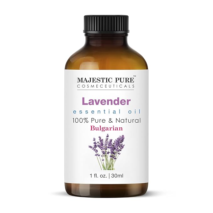 Majestic Pure Lavender Essential Oil with Glass Dropper - 1 Fl Oz - 100% Pure and Natural Lavender Oil - Premium Grade Essential Oils for Diffuser, Aromatherapy, Soap and Candle Making - Bloomnest