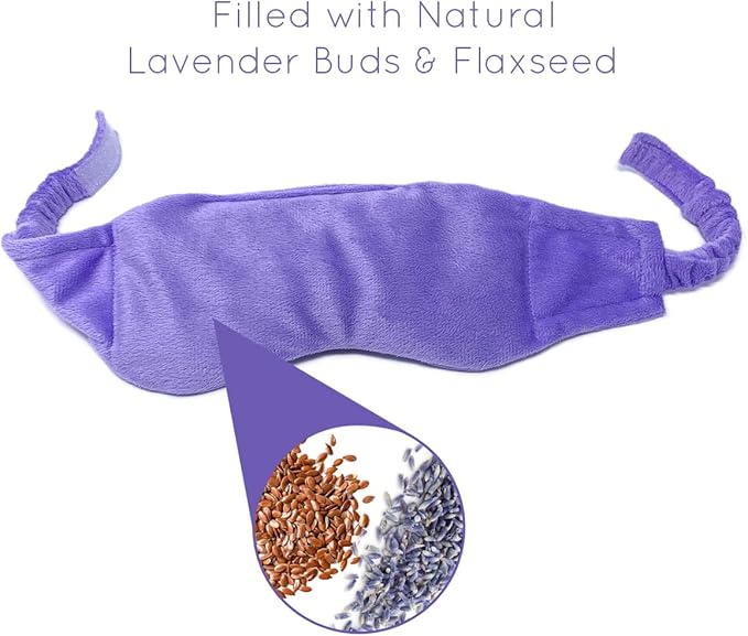 Weighted Lavender Eye Mask for Sleeping, Relaxation, Meditation & Self-Care – Aromatherapy Lavender Eye Pillow – Calming Spa Gift for Women, Men, Mom, Dad - Bloomnest
