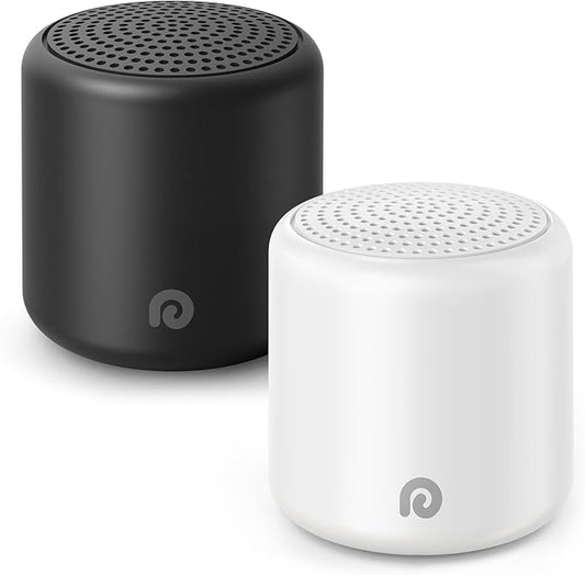 Dreamegg Sound Machine - Portable Sound Machine for Baby%Adults, 16 Soothing Sounds, Timer, Travel Mini White Noise Sound Machine for On-The-go Home Baby Shower Registry Gift, 2 Pack, White&Black