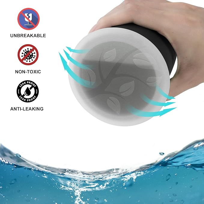 Wrova Wheat Straw Cups 16oz Set of 8 with Silicone Covers - Alternative Plastic Cups Reusable- Microwave & Dishwasher Safe - Unbreakable Plastic Drinking Cups for Camping - Black - Bloomnest