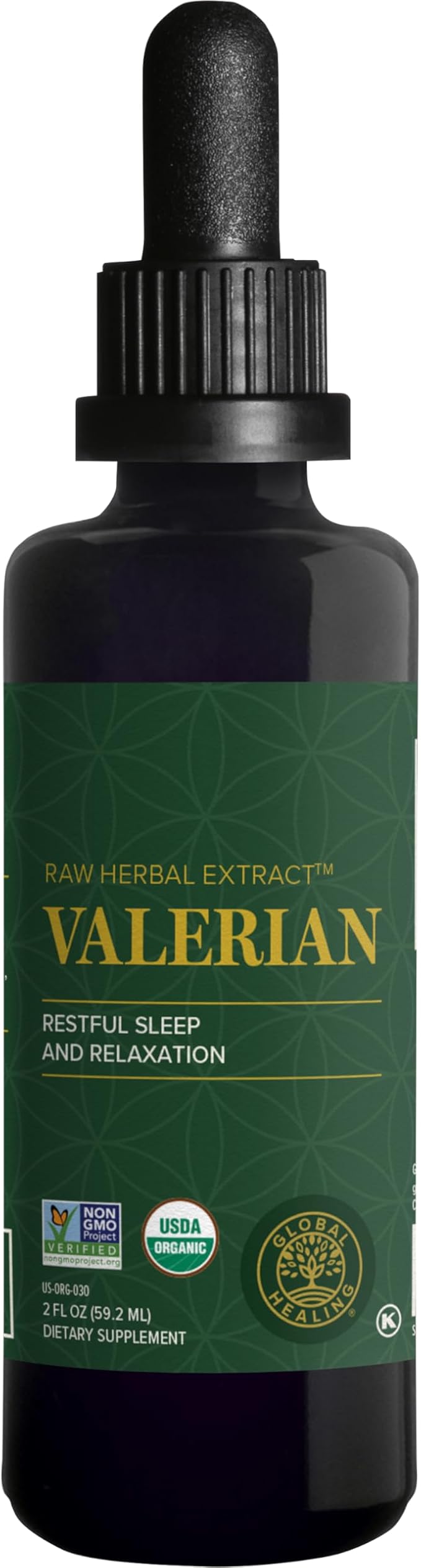 Global Healing Organic Valerian Root Extract Liquid Supplement - Raw Herbal Extract for Healthy Relaxation, Sleep & Calm -Alternative to Valerian Root Capsules for Bioavailability - 2 Fl Oz - Bloomnest