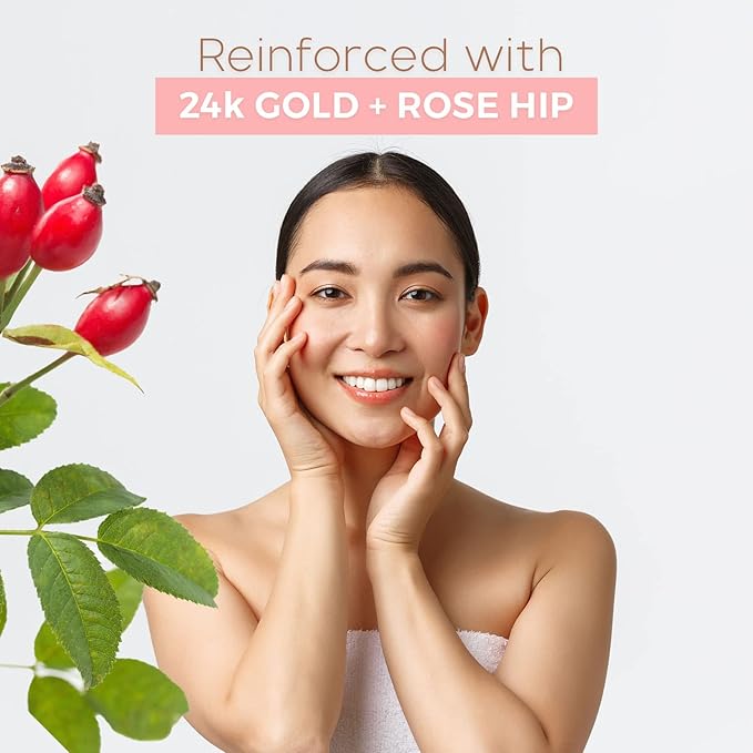 Rose Gold Peel-Off Face Mask - Unclogs Pores, Removes Oil & Dirt, Tightens Skin, Blackhead Remover - Dermatologist Tested Korean Skincare - Clean Beauty, Cruelty-Free - 6.7 Fl oz - Bloomnest