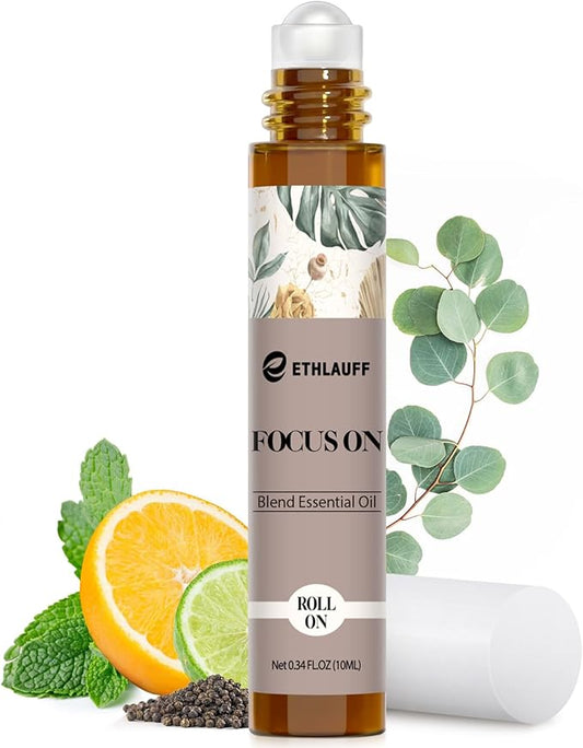 Focus on Essential Oil Roll On Blend, Relaxation Gifts for Women & Men - Head Comfort, Mood Booster, and Restful Sleep - Great Stocking Stuffer - Bloomnest