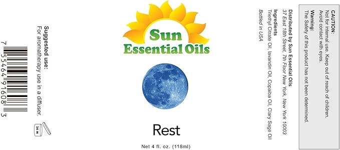 Sun Essential Oils - Good Sleep Blend Essential Oil (Huge 4 Ounce Bottle) Bulk - Sleep Blend Oil - Sleep Oils for Diffuser - Essential Oil for Sleep - Sleep Aromatherapy Oil - Bloomnest