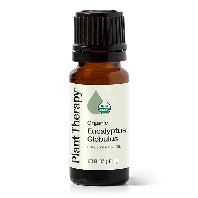 Plant Therapy Organic Eucalyptus Globulus Essential Oil 100% Pure, USDA Certified Organic, Undiluted, Natural Aromatherapy, Therapeutic Grade 10 mL (1/3 oz) - Bloomnest