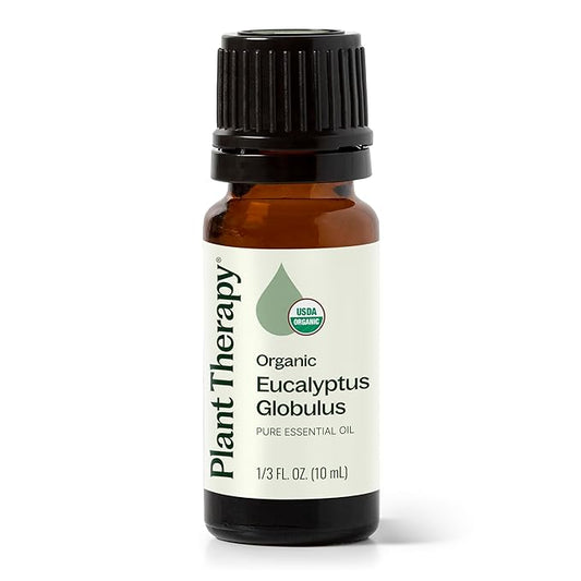 Plant Therapy Organic Eucalyptus Globulus Essential Oil 100% Pure, USDA Certified Organic, Undiluted, Natural Aromatherapy, Therapeutic Grade 10 mL (1/3 oz) - Bloomnest