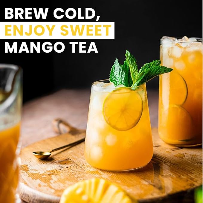 IntegriTEA Green Mango Flavored Green Tea, 6 Organic Unsweetened Iced Tea Bags, 6 Gallons, Hot or Cold Brew, Fairly & Sustainably Sourced - Bloomnest