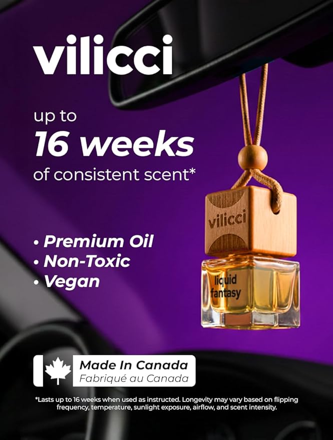 Vilicci Liquid Fantasy Car Air Freshener – Long Lasting Car Diffuser | Refreshing & Odor Eliminating Car Perfume | Vegan & Cruelty-Free Oil Ingredients | Lasts up to 120 days - Bloomnest
