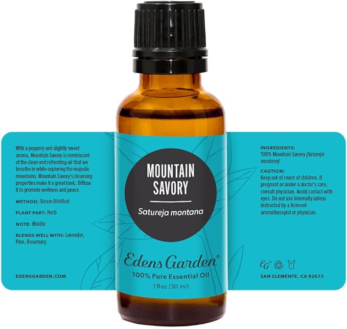 Edens Garden Mountain Savory Essential Oil- 100% Pure Premium Grade, Undiluted, Natural, Therapeutic, Aromatherapy, The Best for Diffuser, Candle, Laundry, Humidifiers 30 ml (1 fl oz) EdensGarden
