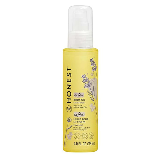 The Honest Company Lavender Infused Calming Body Oil Moisturize Nourish and Soothe Baby's Skin Plant-Based Hypoallergenic Vegan 4.0 fl oz - Bloomnest