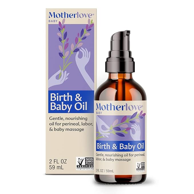 Motherlove Birth & Baby Oil (2 oz) Gentle Lavender-Infused Oil for Perineal, Labor & Baby Massage—Non-GMO, Organic Herbs - Bloomnest