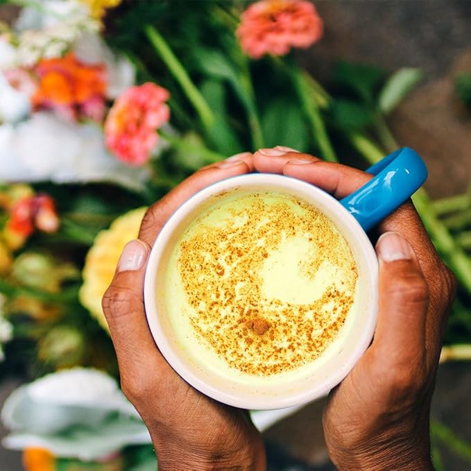 Banyan Botanicals Turmeric Milk – Organic Turmeric Latte Mix with Ashwagandha & Cardamom – Instant Caffeine Free Golden Milk with Maple Sugar – 4.3 oz, 26 servings –Non GMO Sustainably Sourced Vegan - Bloomnest