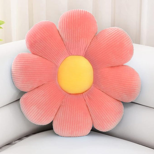 Sioloc Flower Pillow,Flower Shaped Throw Pillow Butt Cushion Flower Floor Pillow,Seating Cushion,Cute Room Decor & Plush Pillow for Bedroom Sofa Chair(Red,29.5'') - Bloomnest