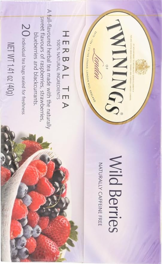 Twinings of London Wild Berries Herbal Tea Bags, 20 Count - Bloomnest