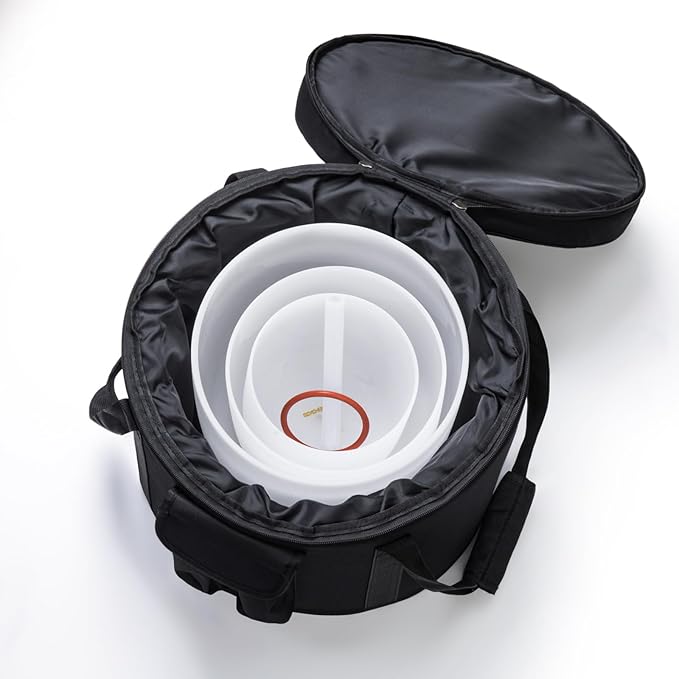432HZ 7inch 8inch 9Inch Set Of 3 Pcs Quartz Crystal Singing Bowls Set with Thick Carrying Case Bag, Resonance Striker, O-ring, Chakra Sound Bowl for Spiritual Healing, Mindfulness, Meditation, Yoga - Bloomnest