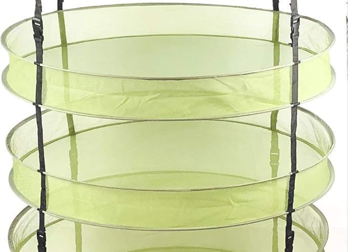 HORTIPOTS Herb Drying Rack Collapsible 2.5 ft Hanging Dry Net Rack for Hydroponic Herb Pot Vegetable Fruit Flower or Clothes Laundry - Bloomnest