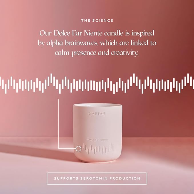 CAFTARI Luxury Aromatherapy Candle | Rose, Sandalwood & Violet Scented | 60 Hour Burn | Clean Coconut Soy Wax | Vegan, Gift-Ready Candle for Upliftment, Presence and Happiness | Dolce Far Niente - Bloomnest