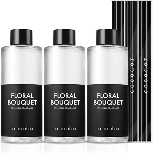 COCODOR Reed Diffuser Oil Refill/Floral Bouquet /6.7oz / 3 Pack/Aromatherapy, Home Fragrance, Scented Oils, Oils for Reed Diffuser, Bathroom Home Decor - Bloomnest