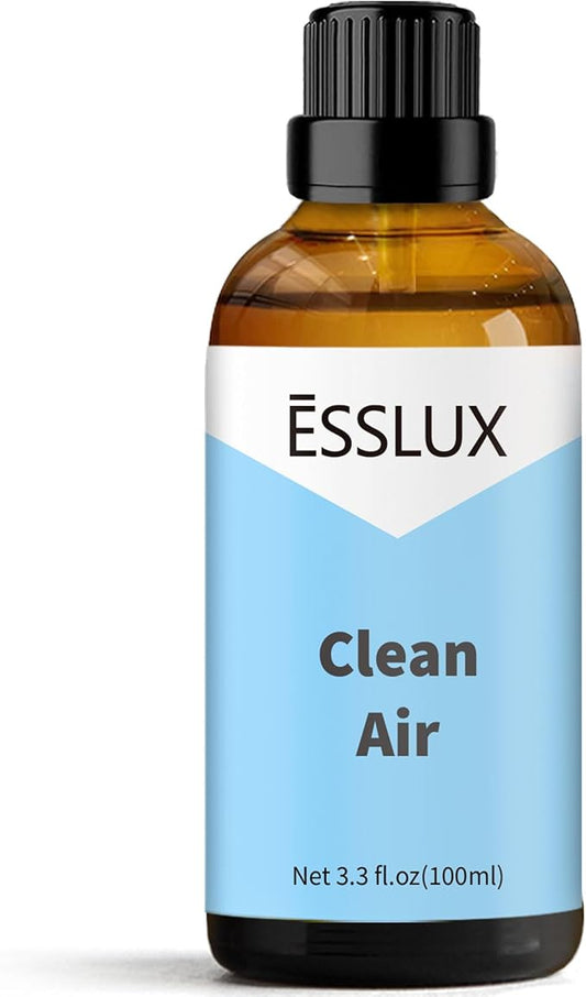 Clean Air Fragrance Oil, ESSLUX Large Single Scented Oils 100 ml (3.3 oz), Fresh Aromatherapy Essential Oils for Home for Diffuser, Massage, Soap, Candle Making Scents - Bloomnest