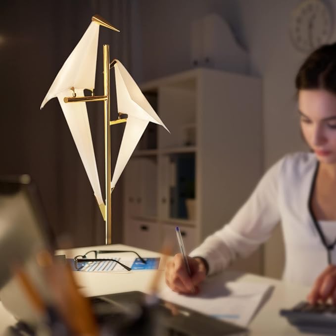 MORE CHANGE 68In Modern LED Floor Lamp, Bird Floor Light Gold Metal Fixtures for Living Room Bedroom Dinning Room Office (2 Birds) - Bloomnest