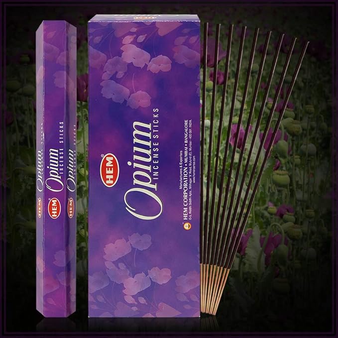 TRUMIRI Opium Hem Incense Sticks & Holder Bundle: 121 Pieces (6 Packets of 20, 1 Set) TRUMIRI