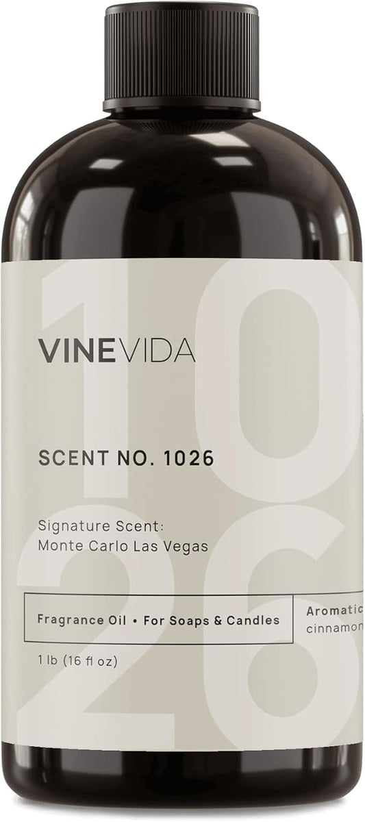 VINEVIDA Scent NO. 1026 Fragrance Oil for Cold Air Diffusers - 16oz (1lb) - Inspired by: Monte Carlo Las Vegas Hotel Fragrance Diffuser Oil - Hotel Scents for Home - Diffuser Oil VINEVIDA