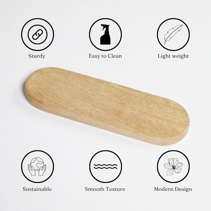 The Art Box Wooden Yellow Incense Burner Holder, Modern Ash Catcher - Insense Tray for Table Décorations Meditation & Yoga - Great Gift for Any Occasion - 11x4 Inch - Bloomnest