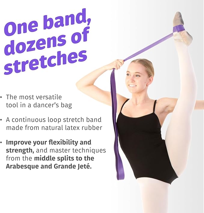The PlumBand Stretch Band for Dance and Ballet – Premium Gift-Ready Package - Sizes for Kids & Adults – Improve Your Splits, Flexibility and Strength with Stretching - Bloomnest