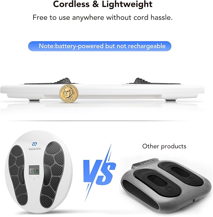 Foot Massager for Neuropathy, TENS & EMS Foot Circulation Stimulator for Pain Relief, 10 Modes and 20 Intensities, Relieve Swelling, Cramps, RLS & Plantar Fasciitis - Gifts for Mom Dad - Bloomnest