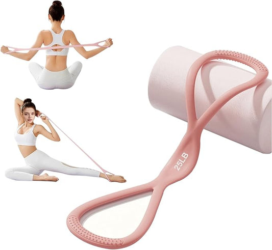 Luminous Resistance Bands, 8 Shaped Exercise Bands, with Handles Band for Arms, Back, Shoulder Stretch, Resistance Bands Women Men, Gift for Yoga Lover/Beginner, Not Break - Bloomnest