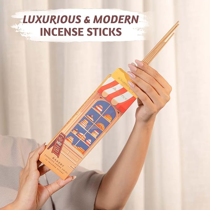 Folkulture Incense Sticks (75 Sticks) |8" Premium Coffee Incense Sticks for Aromatherapy, Focus, Energy, Gifts for Women | No Charcoal,Organic, Non Toxic, 45 Mins, Long Burning Insence-Sticks FOLKULTURE