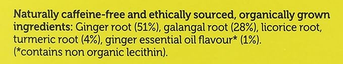 Pukka Organic Herbal Tea Ginger Herbal Teas Three Ginger Tea with Galangal & Turmeric 20 Tea Bags (Pack of 2) - Bloomnest