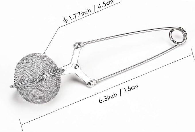 Snap Ball Tea Strainer, JEXCULL 3 Pack Premium Stainless Steel Tea Infuser with Handle for Loose Leaf Tea Fine Mesh Tea Balls Filter Infusers