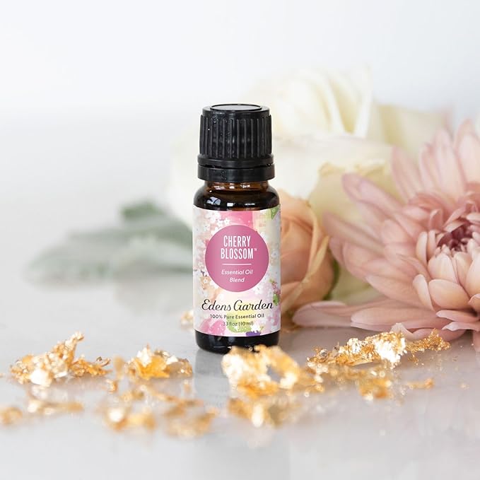 Edens Garden Cherry Blossom Essential Oil Blend – 100% Pure Premium Grade, Skin Safe, Synthetic-Free & Natural, Undiluted for Candle, Soap Making & Clean Diffuser Use 10 ml (.33 fl oz) EdensGarden