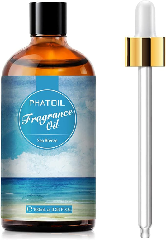 PHATOIL 3.38FL.OZ Sea Breeze Fragrance Oils for Aromatherapy, Essential Oils for Diffusers for Home, Perfect for Diffuser, DIY Candle and Soap Making, DIY Scented Products - 100ml - Bloomnest
