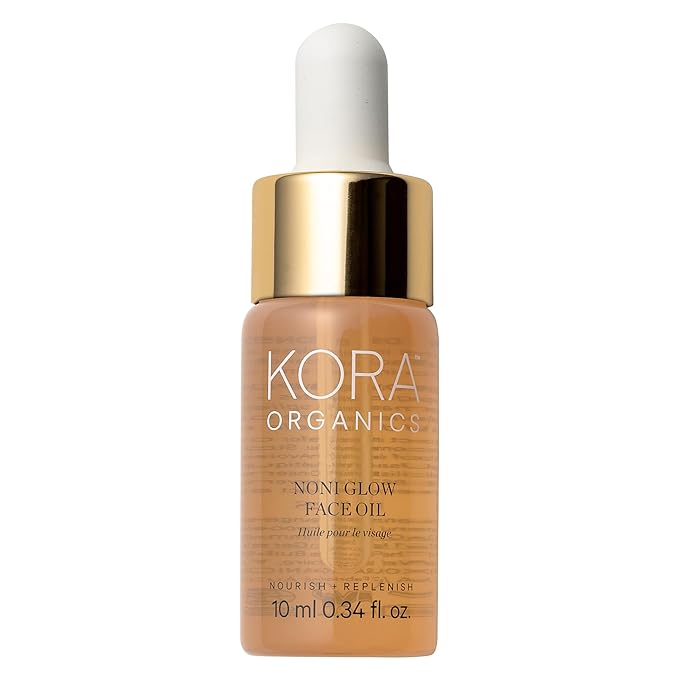 KORA Organics Noni Glow Hydrating Face Oil with Antioxidants, Nourish & Illuminate, Certified Organic, Cruelty Free, 0.34 fl oz - Bloomnest
