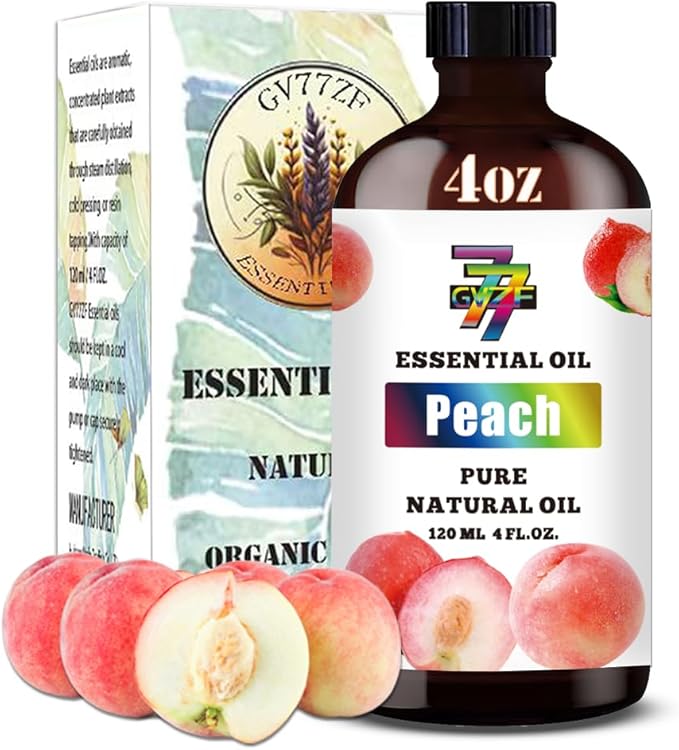 Peach Essential Oil (4 oz/120 ml) — Peach Oils for Aromatherapy, diffusers, humidifiers, Home fragrances, DIY Skincare, soap Making, DIY Candle Making, Relaxation, Yoga, and Meditation - Bloomnest