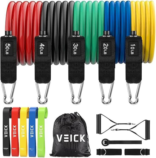 VEICK Resistance Bands, Exercise Bands, Workout Bands, Resistance Bands for Working Out with Handles for Men and Women, Exercising Bands for Fitness Weights Work Out at Home - Bloomnest