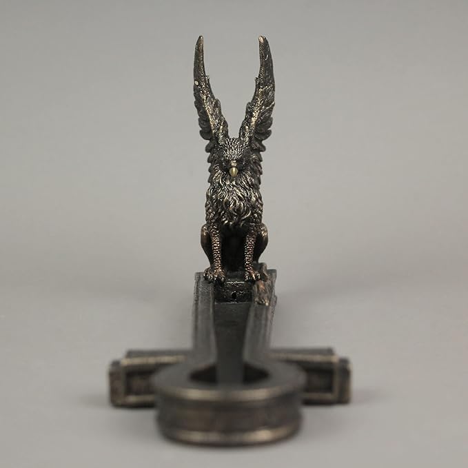 Veronese Design 5 1/8" Tall Egyptian Griffin Ankh Incense Holder Resin Sculpture Spirtual Gift Handpainted Bronze Statue - Bloomnest