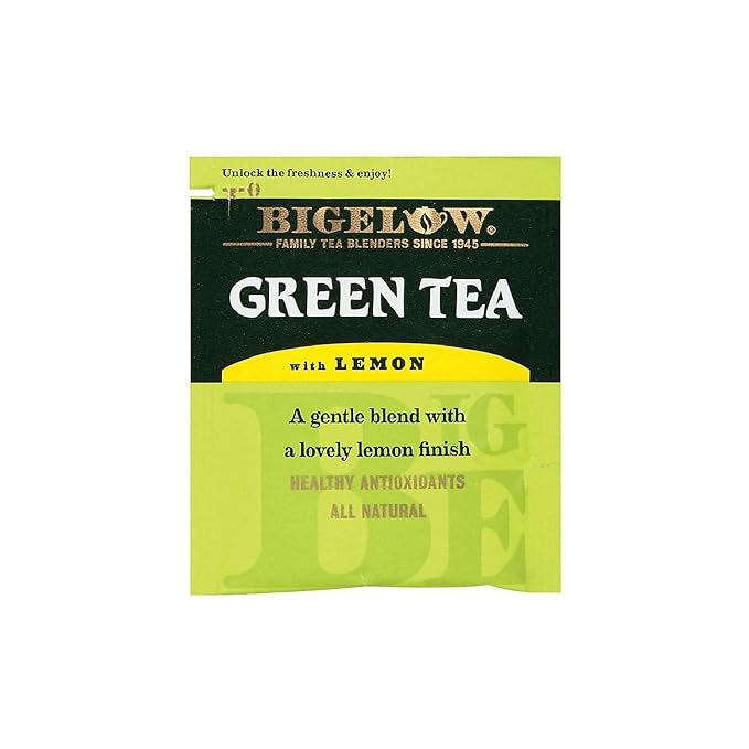 Bigelow Green Tea With Lemon, Lemon, 0.34 Lbs, 28/box - Bloomnest