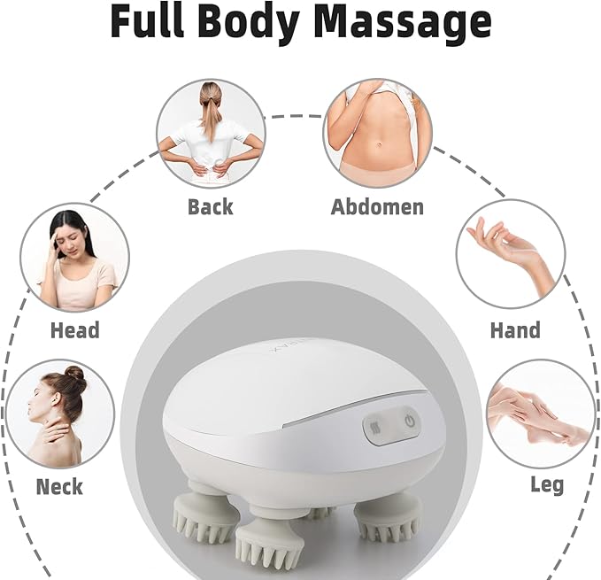 MOUNTRAX 5 in 1 Electric Scalp Massager, Portable Heated Head Hair Massager with 88 Kneading Nodes, 2 Massage Styles, 3 Speed Modes for Hair Growth, Stress Relief and Deep Clean, Gifts for Women Men MOUNTRAX
