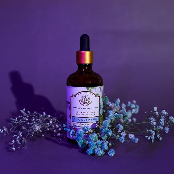 Luxurious Eucalyptus Essential Oil by Enhanced Essentials|Highly Concentrated,Organic & Slow Distilled Oils for Home,Diffusers,Bath,Gifting,Soap & Candle Making|Ideal for Business| 3.38 fl oz (100 ml) Bloomnest