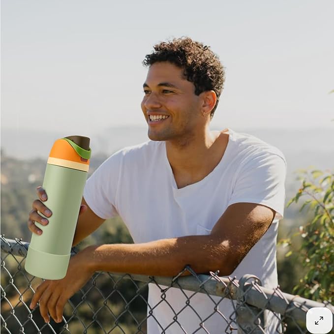 2PCS Silicone Water Bottle Boot, Compatible with Owala 24oz 32oz 40oz, Protective Anti-Scratch & Anti-Dent No Noise Sleeve Cover for FreeSip/Twist/Flip Water Bottles (Camo Cool, 24oz) BKBY