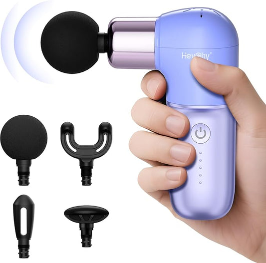 Super Mini Massage Gun, Deep Tissues Percussion Muscle Massager, Compact Sports Travel Massage Gun, Portable Massager Gun for Gifts for her him, Purple - Bloomnest