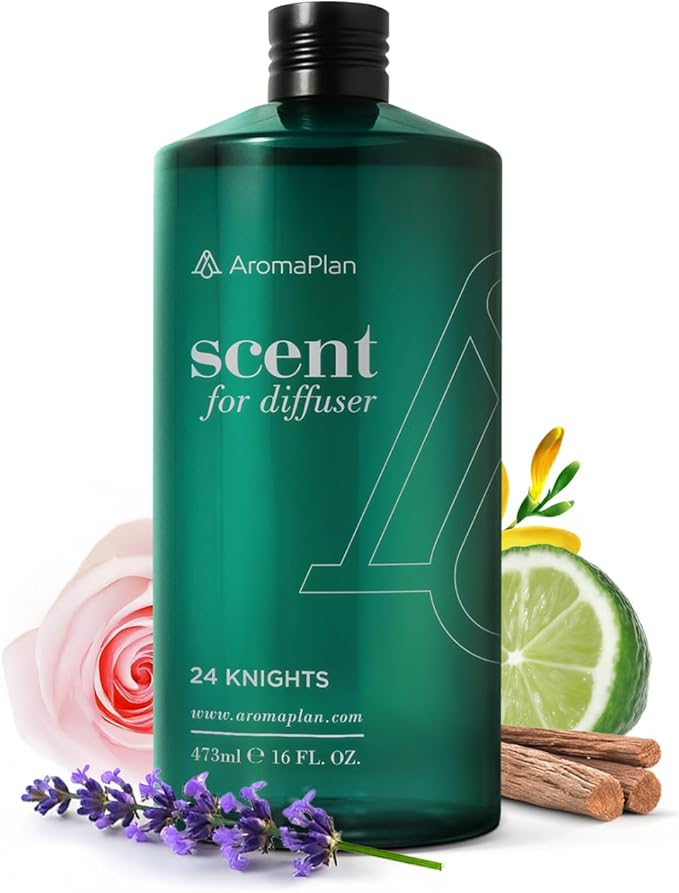 AromaPlan Hotel Scents 24 Knights 16 Fl Oz (473ml), Home Luxury Aroma & Hotel Diffuser Oil- Hotel Diffuser Oil for Aromatherapy- USA Made, Bigger Bottle, Bolder Aroma & Longer Lasting - Bloomnest
