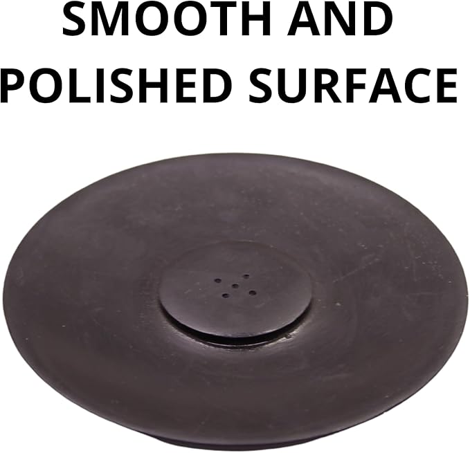 Handmade Marble Incense Holder - Round Incense Burner with Multiple Holes for Incense Sticks. Decorative Ash Catcher for Home and Office Decor. (4 inch Diameter, Black) - Bloomnest
